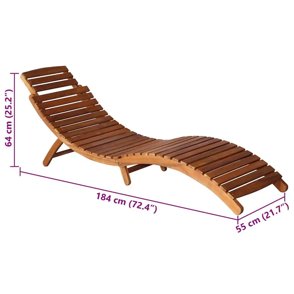 Sun Lounger with Integrated Table and Cushion