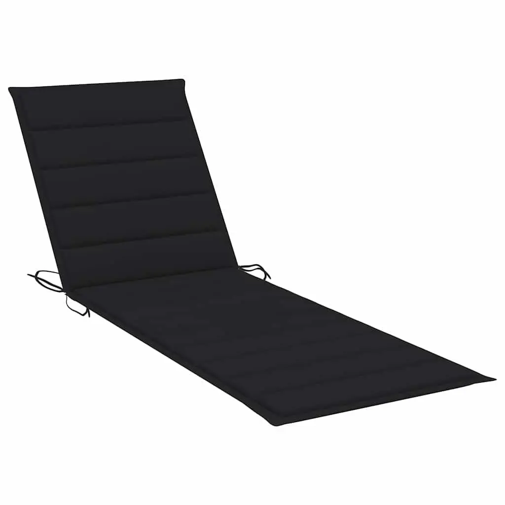 Sun Lounger Outdoor Garden Furniture Solid Wood Acacia Adjustable Backrest
