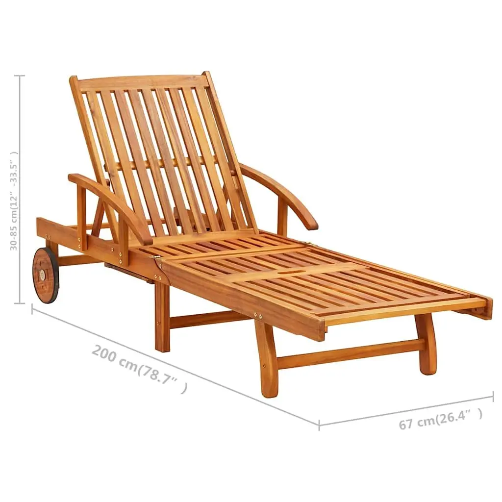 Sun Lounger with Side Table for Outdoor Relaxation