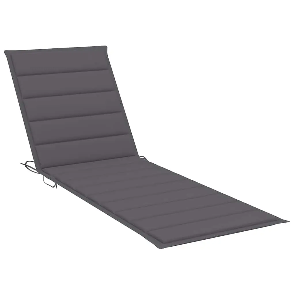 Bamboo Garden Sun Lounger with Cushion Adjustable Backrest Outdoor Seating
