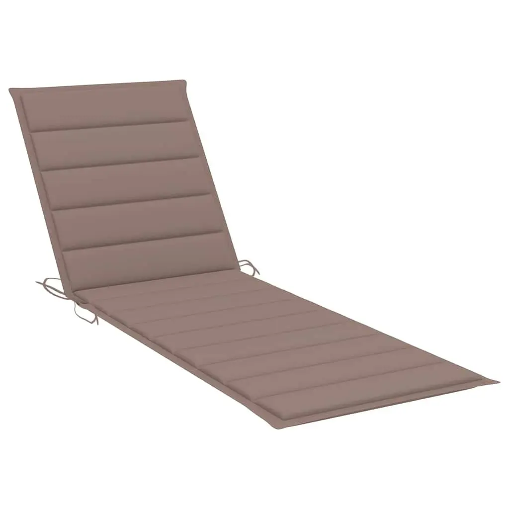 Adjustable Garden Sun Lounger with Bamboo Frame & Cushion