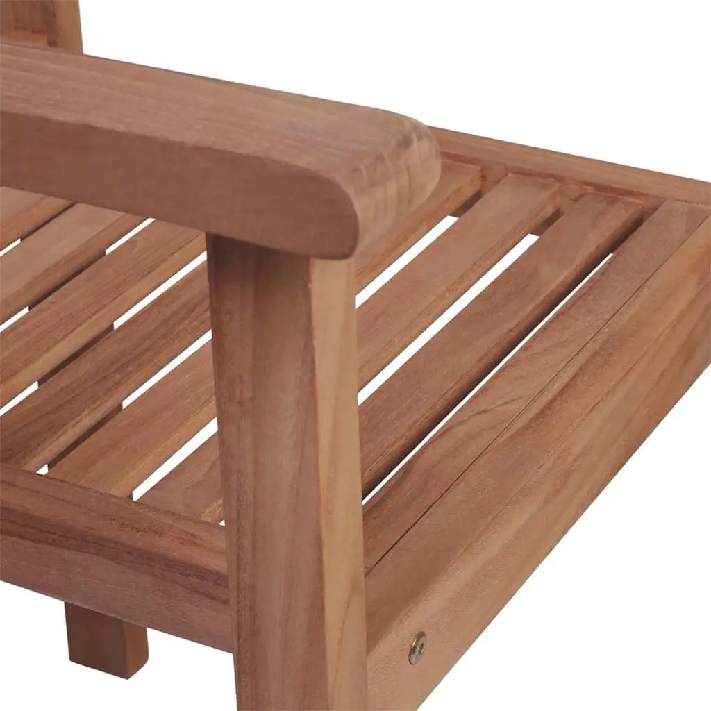 Set of 4 Teak Wood Outdoor Chairs with Anthracite Cushions