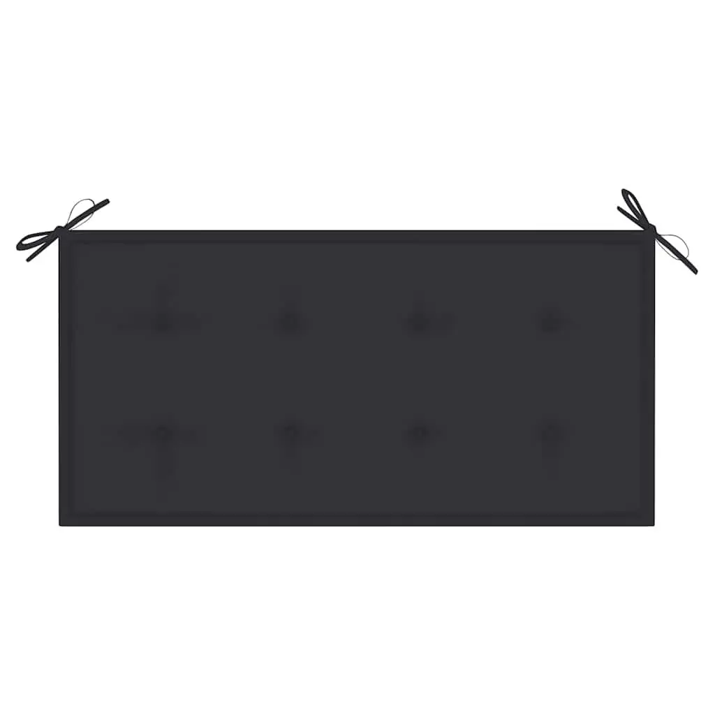Teak Wood Garden Bench with Anthracite Cushion 112cm