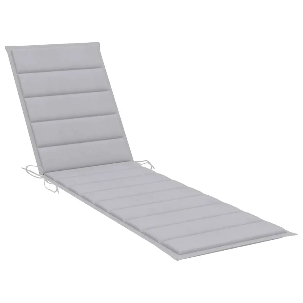 Adjustable Wooden Sun Lounger with Side Table