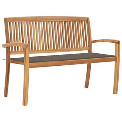 Teak Wood Outdoor Garden Bench with Stacking Feature