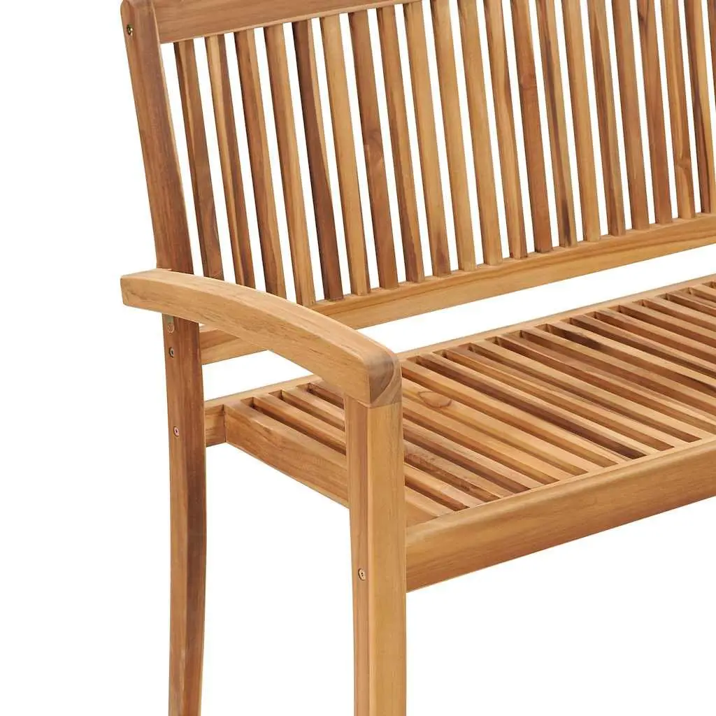 Outdoor Garden Bench Teak Wood 128.5cm Taupe