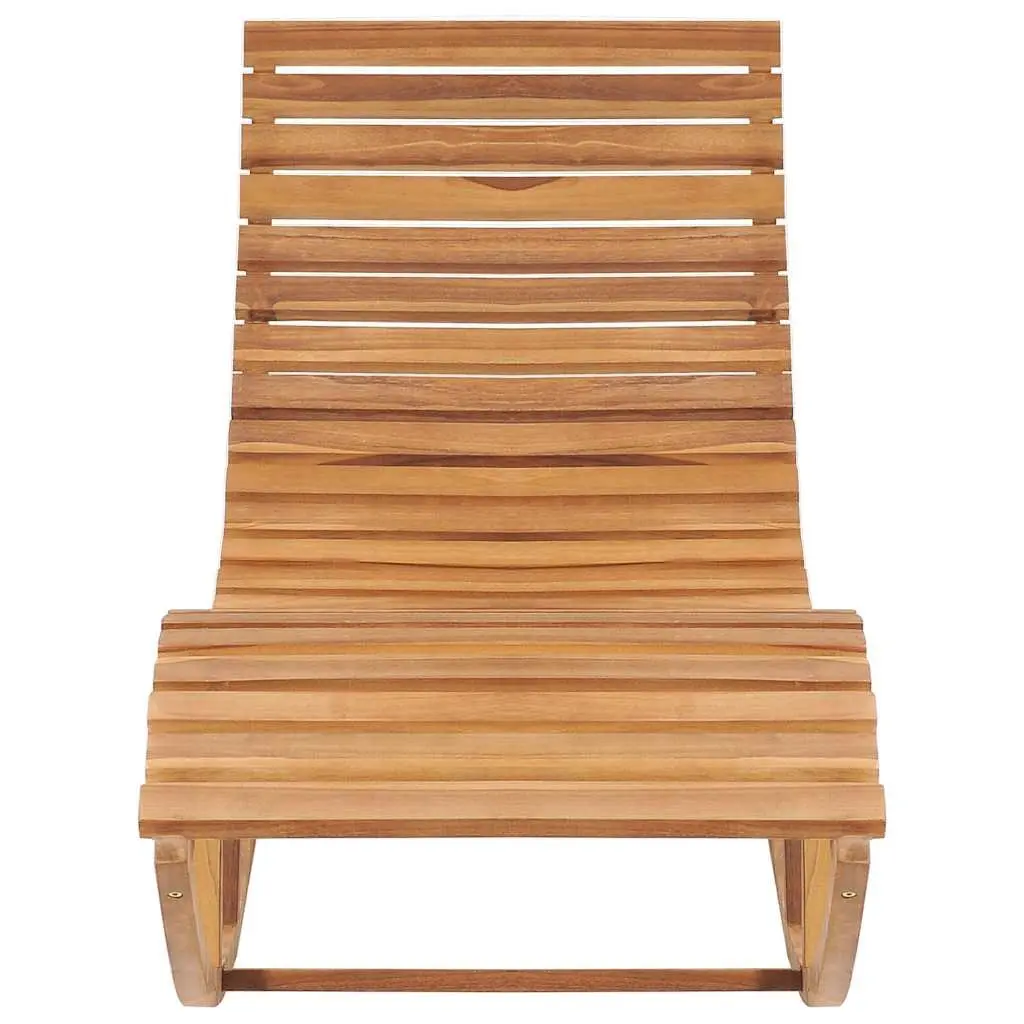 Wooden Rocking Sun Lounger for Outdoor Relaxation