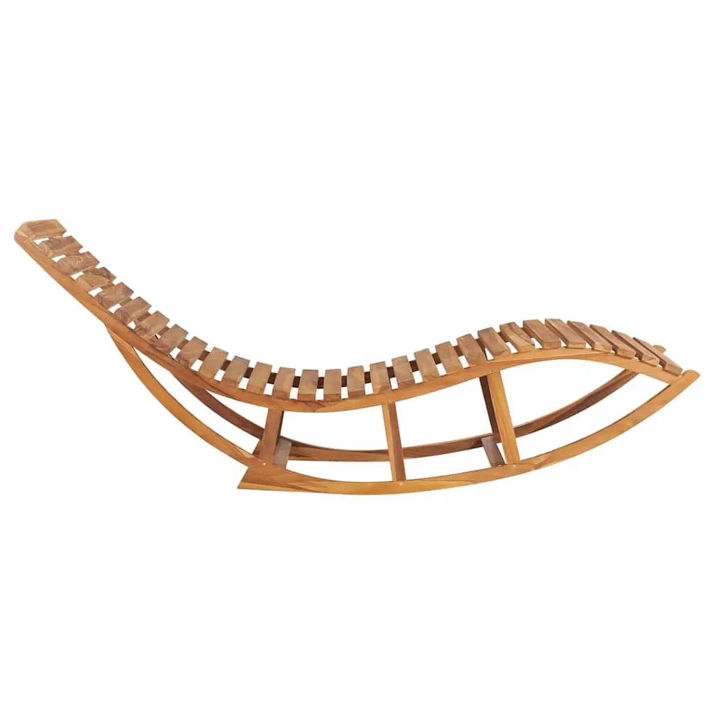 Wooden Rocking Sun Lounger for Outdoor Relaxation