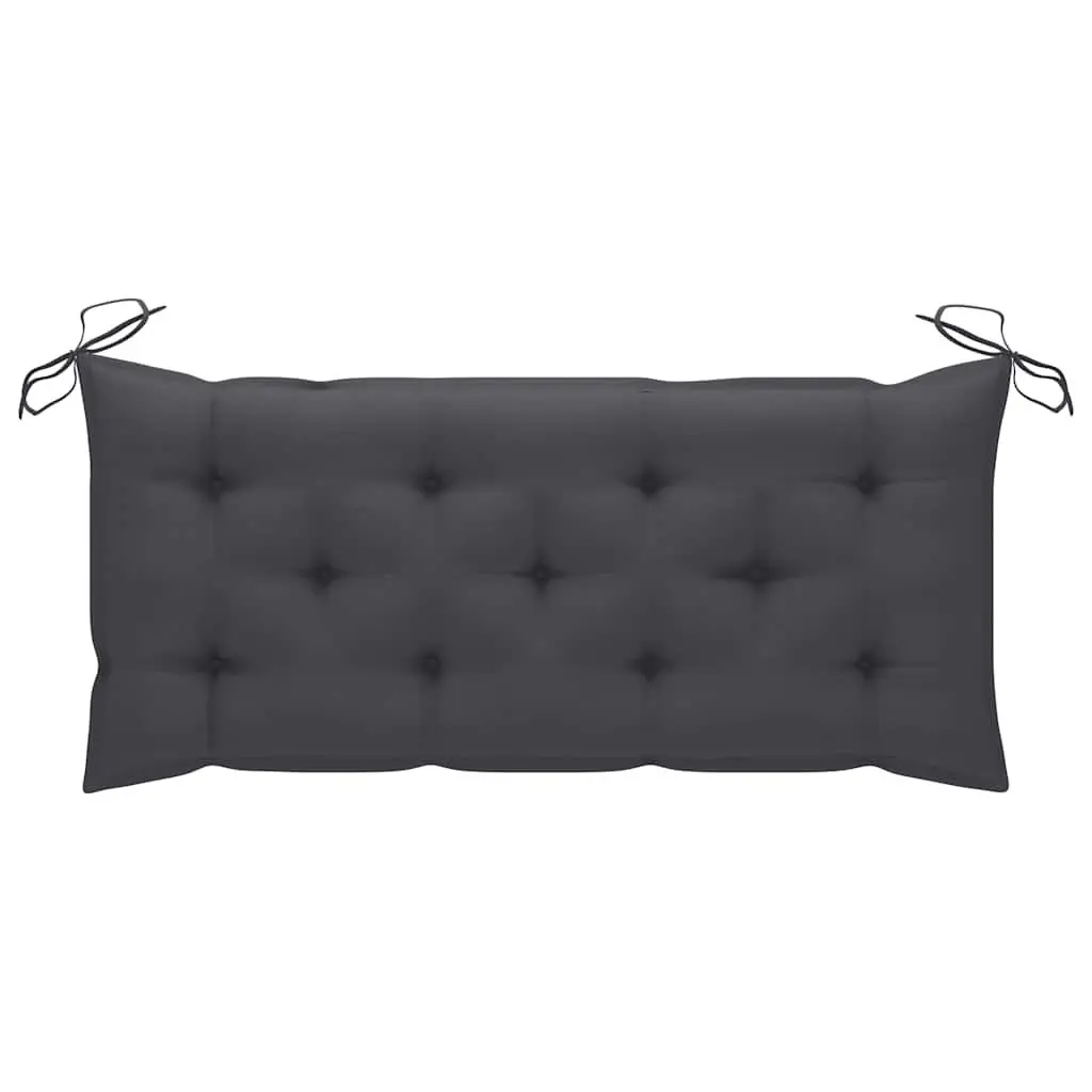 Bamboo Folding Garden Bench with Cushion 118cm