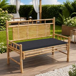 Outdoor Garden Bench with Cushion 120cm for Relaxation