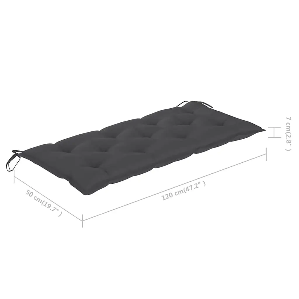Garden Bench Bamboo 120cm Anthracite