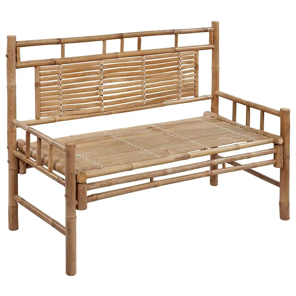 Bamboo Garden Bench 120cm with Cushion