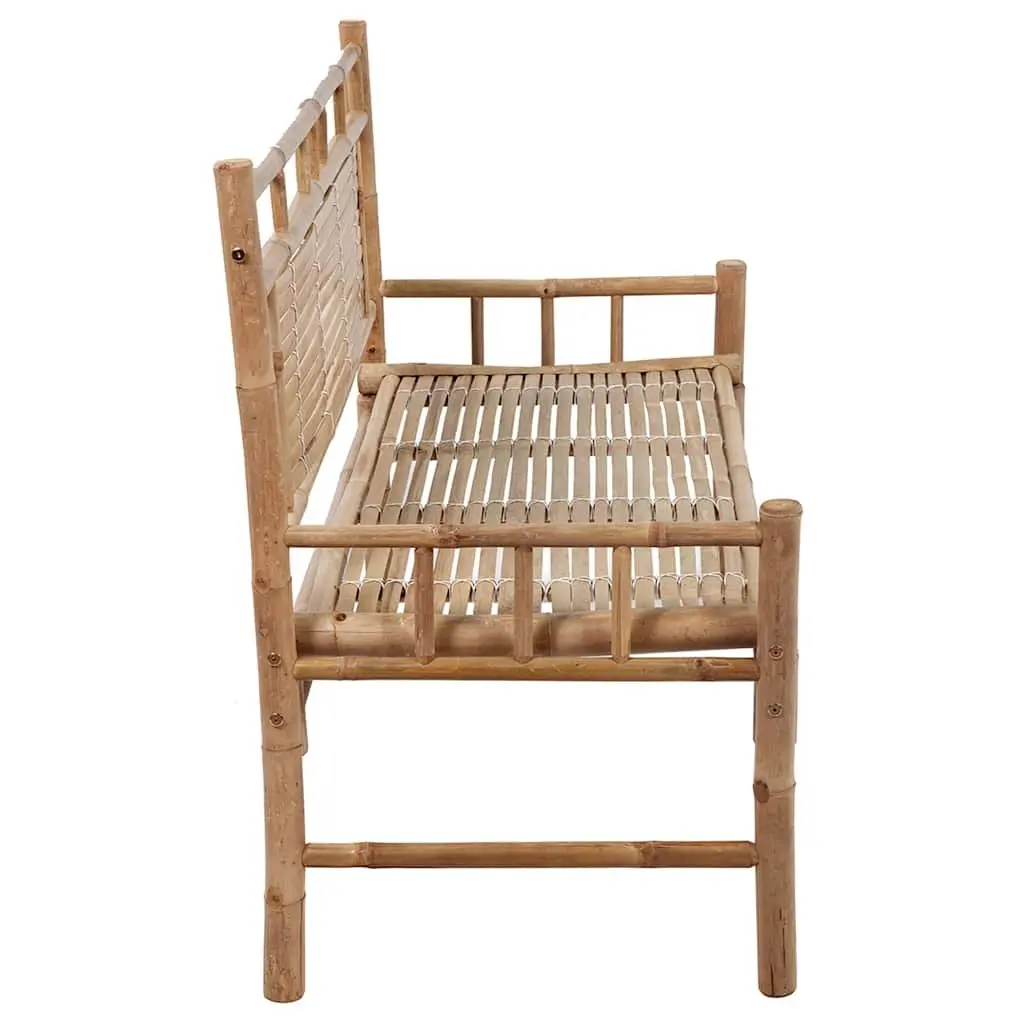 Bamboo Garden Bench 120cm with Cushion