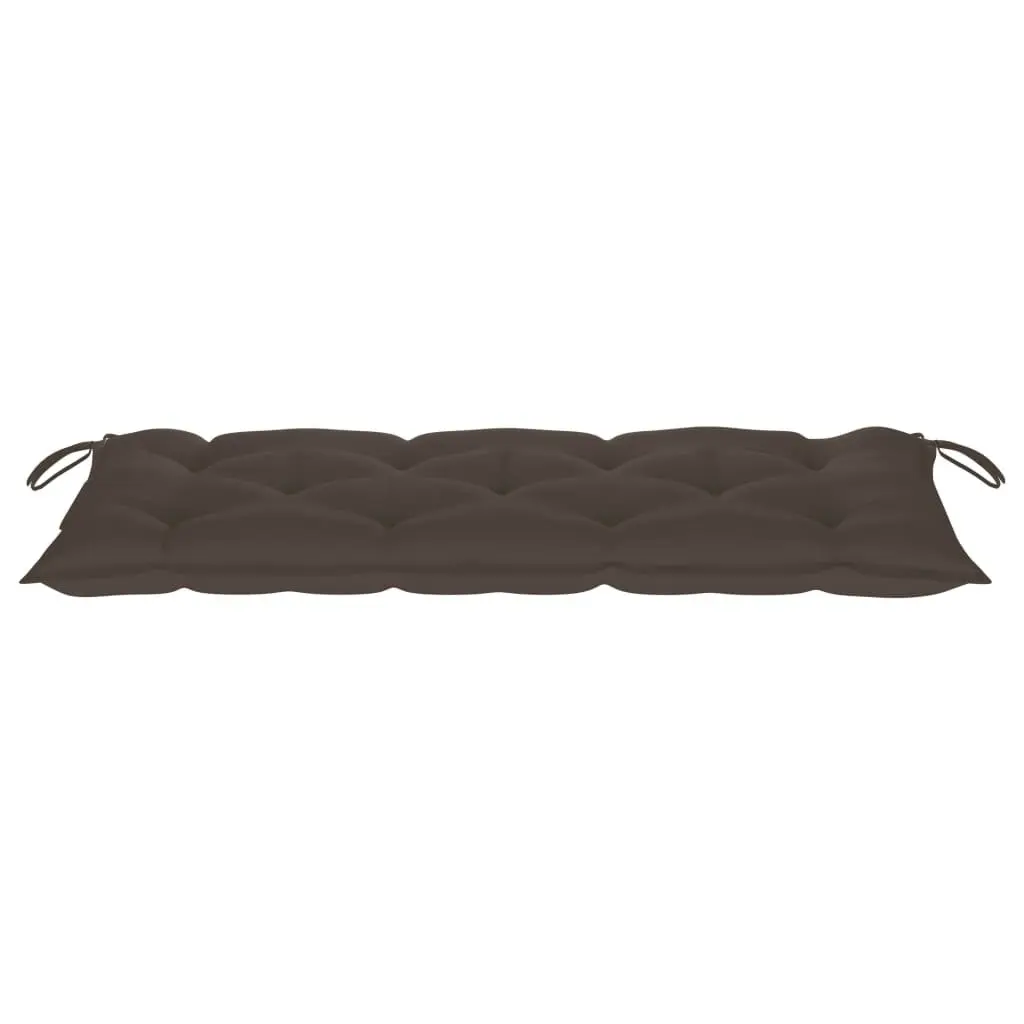 Garden Bench Bamboo 120cm Taupe with Cushion