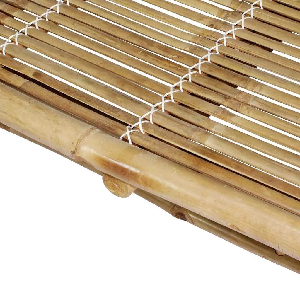 2-Person Bamboo Sun Lounger with Adjustable Backrests