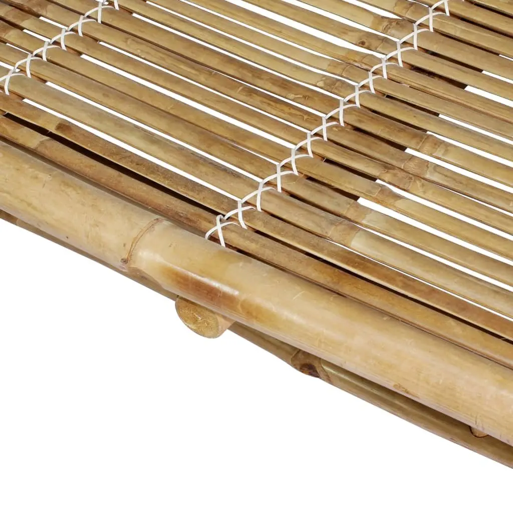 Bamboo 2-Person Sun Lounger with Adjustable Backrests