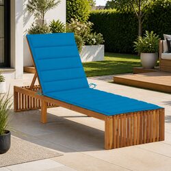 Durable Sun Lounger with Cushion and Adjustable Backrest