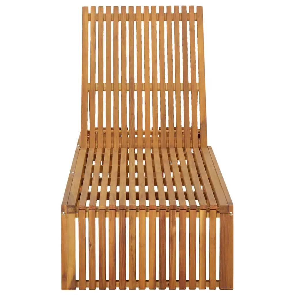 Sun Lounger with Cushion and Adjustable Backrest
