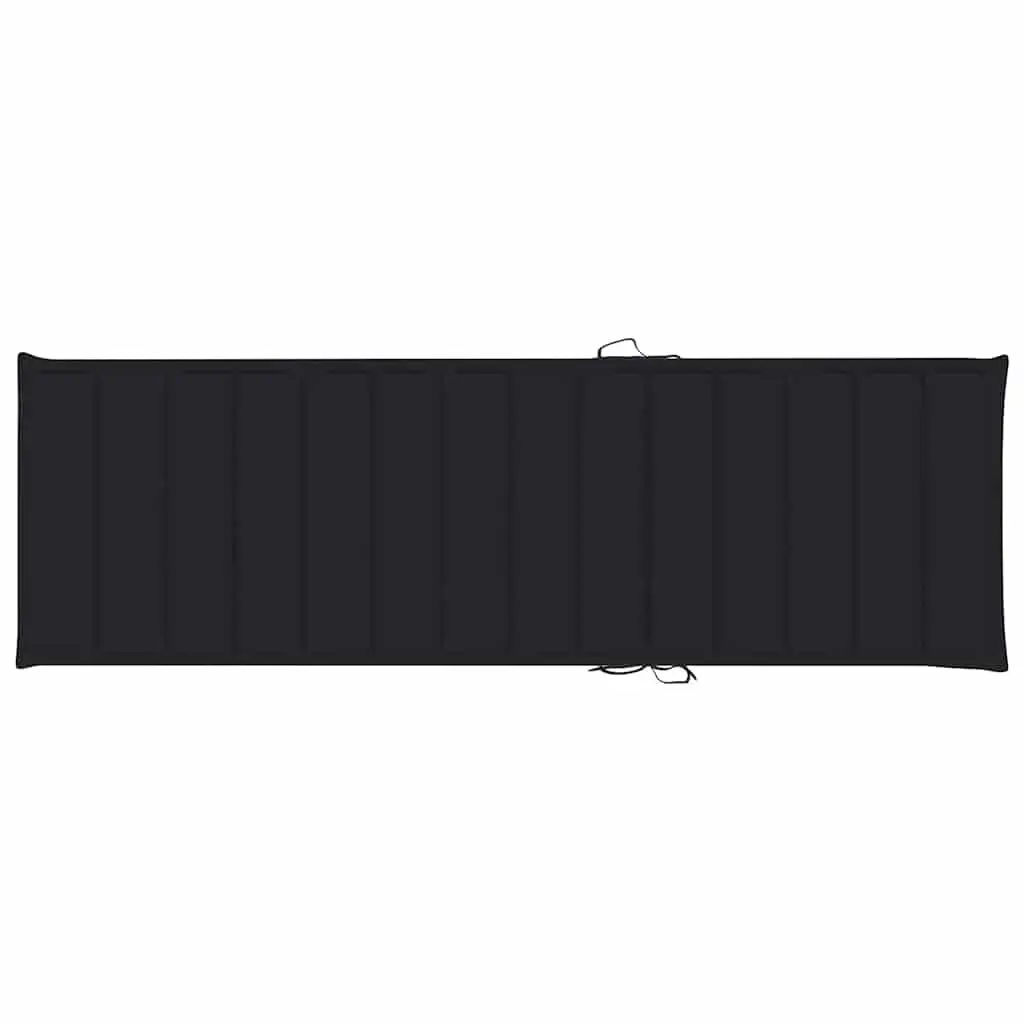 Sun Lounger with Cushion and Adjustable Backrest