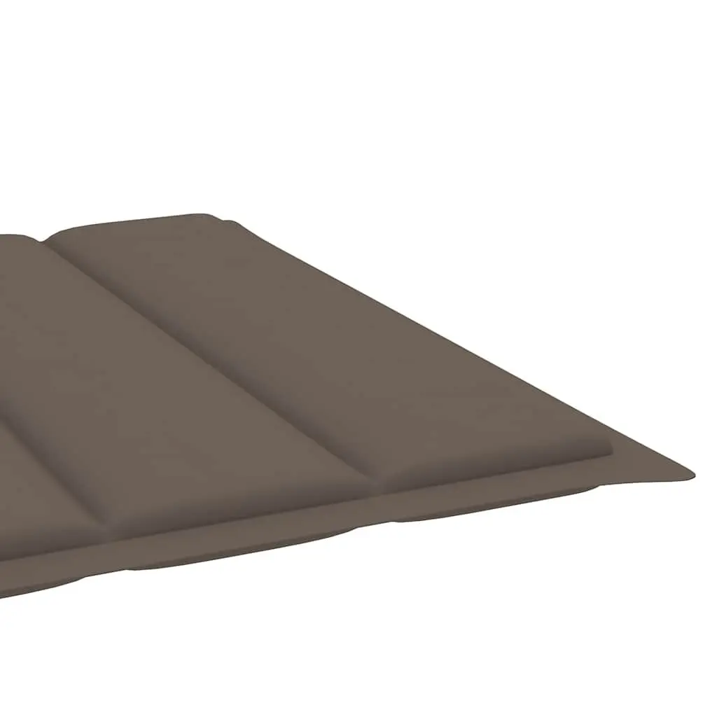 Sun Lounger Solid Acacia Wood Adjustable Backrest Taupe