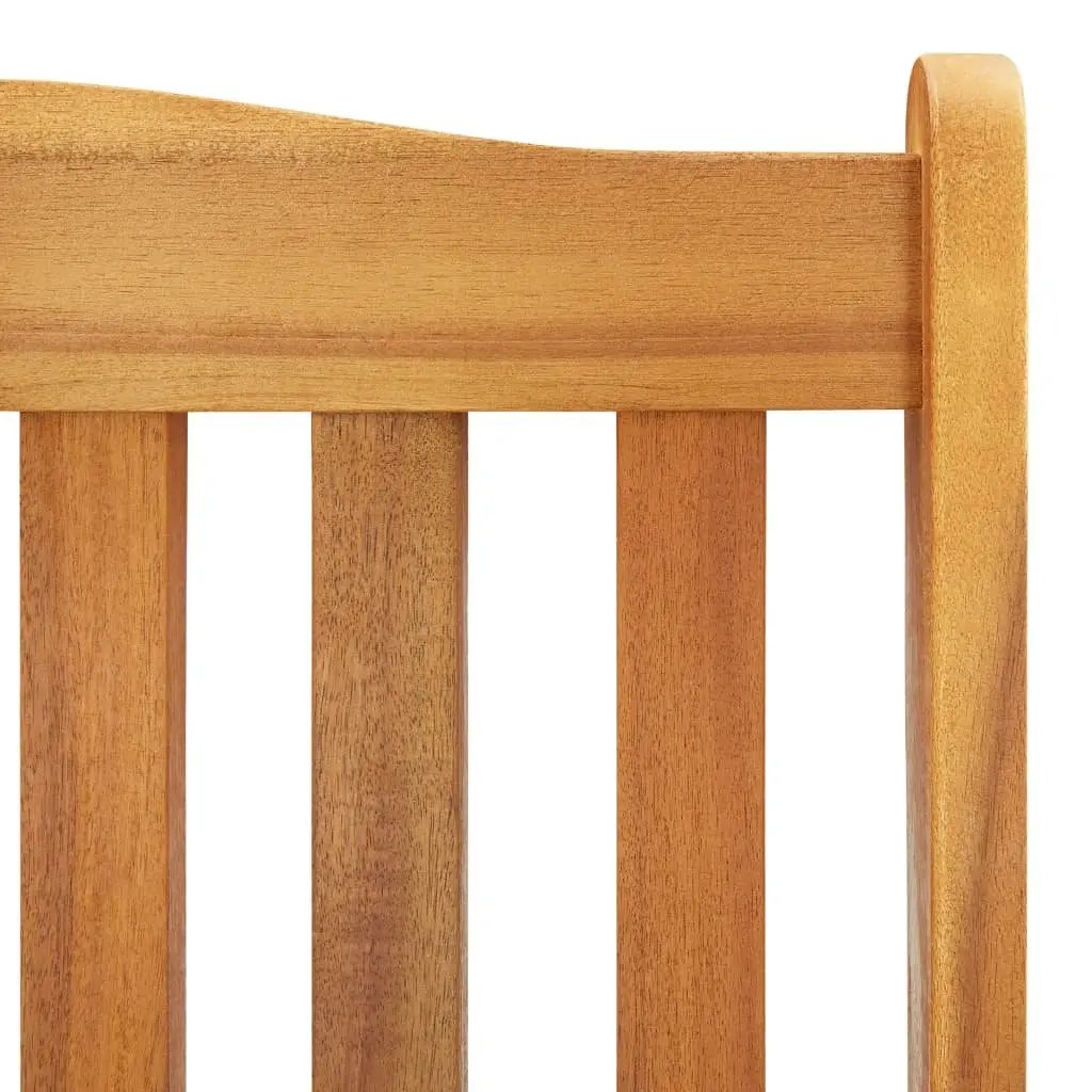 Solid Acacia Wood Rocking Chair with High Backrest