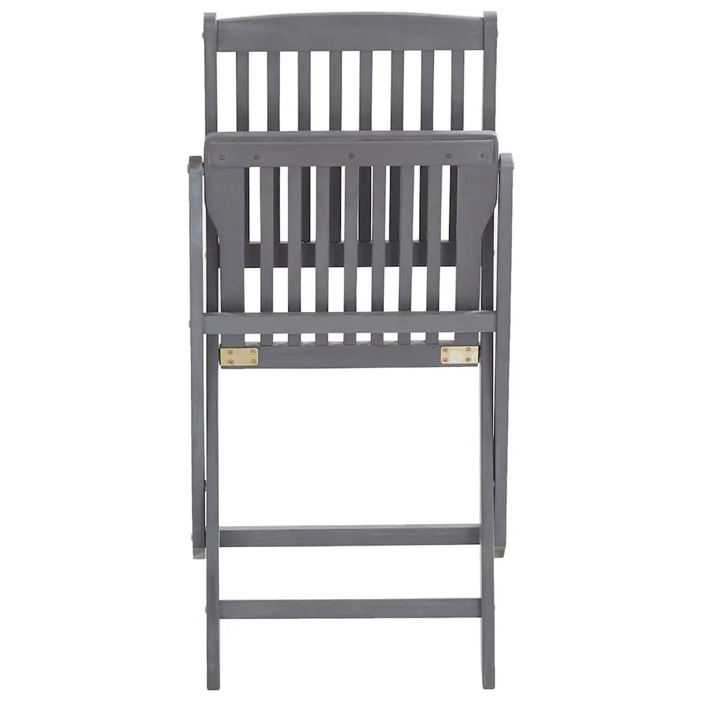Solid Wood Folding Chairs Set of 4 with Cushions