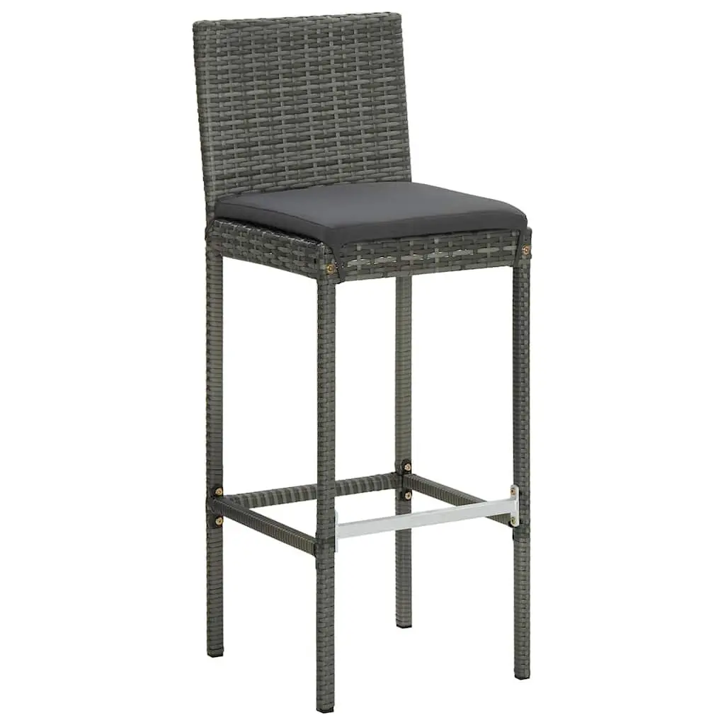 5 Piece Grey Garden Bar Set for Outdoor Use
