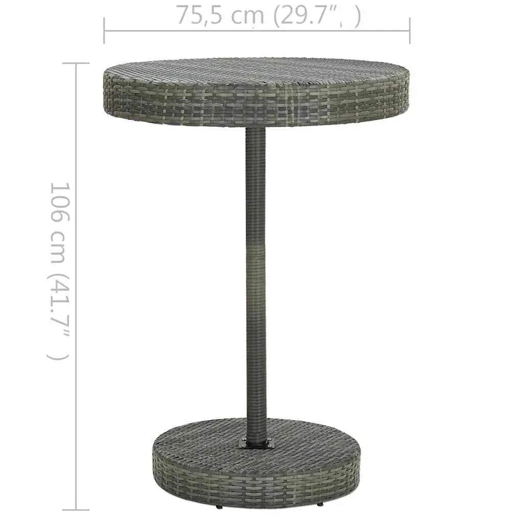 5-Piece Grey Garden Bar Set with Sturdy Construction