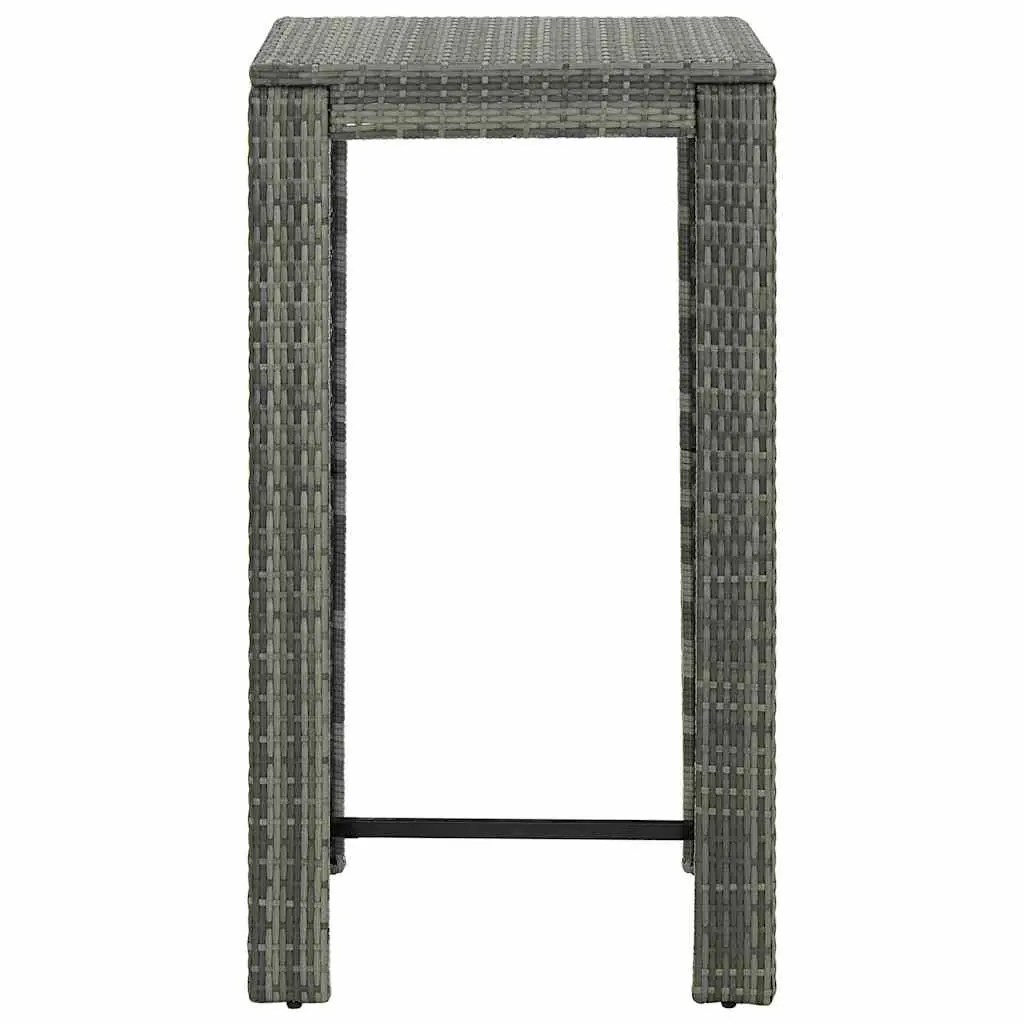 3 Piece Outdoor Bar Set with Cushioned Stools