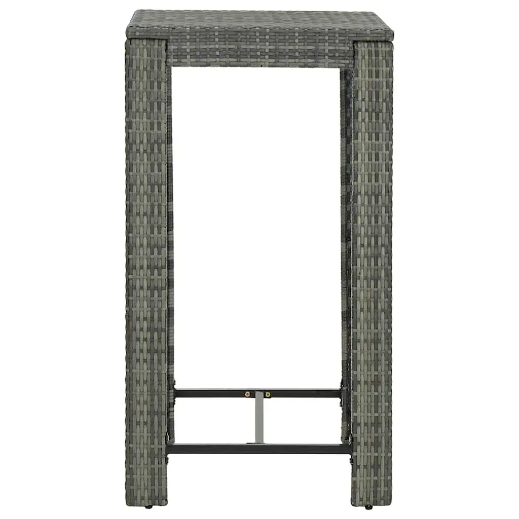 3 Piece Outdoor Bar Set with Cushioned Stools