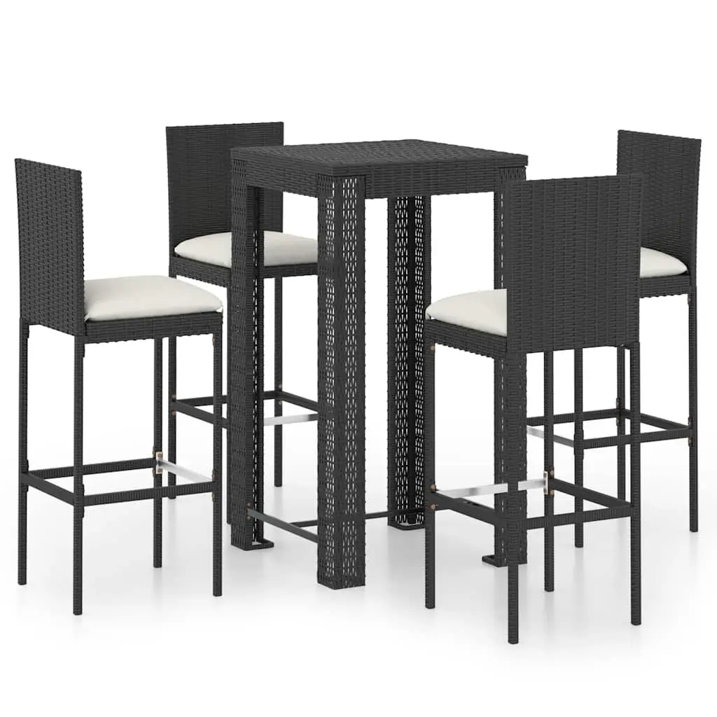 5 Piece Outdoor Bar Set with Durable Construction