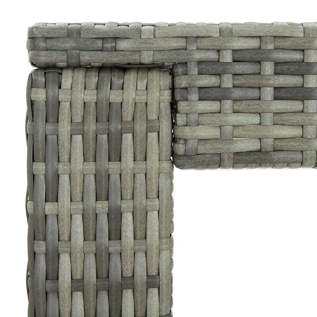 3-Piece Outdoor Bar Set with Grey Poly Rattan