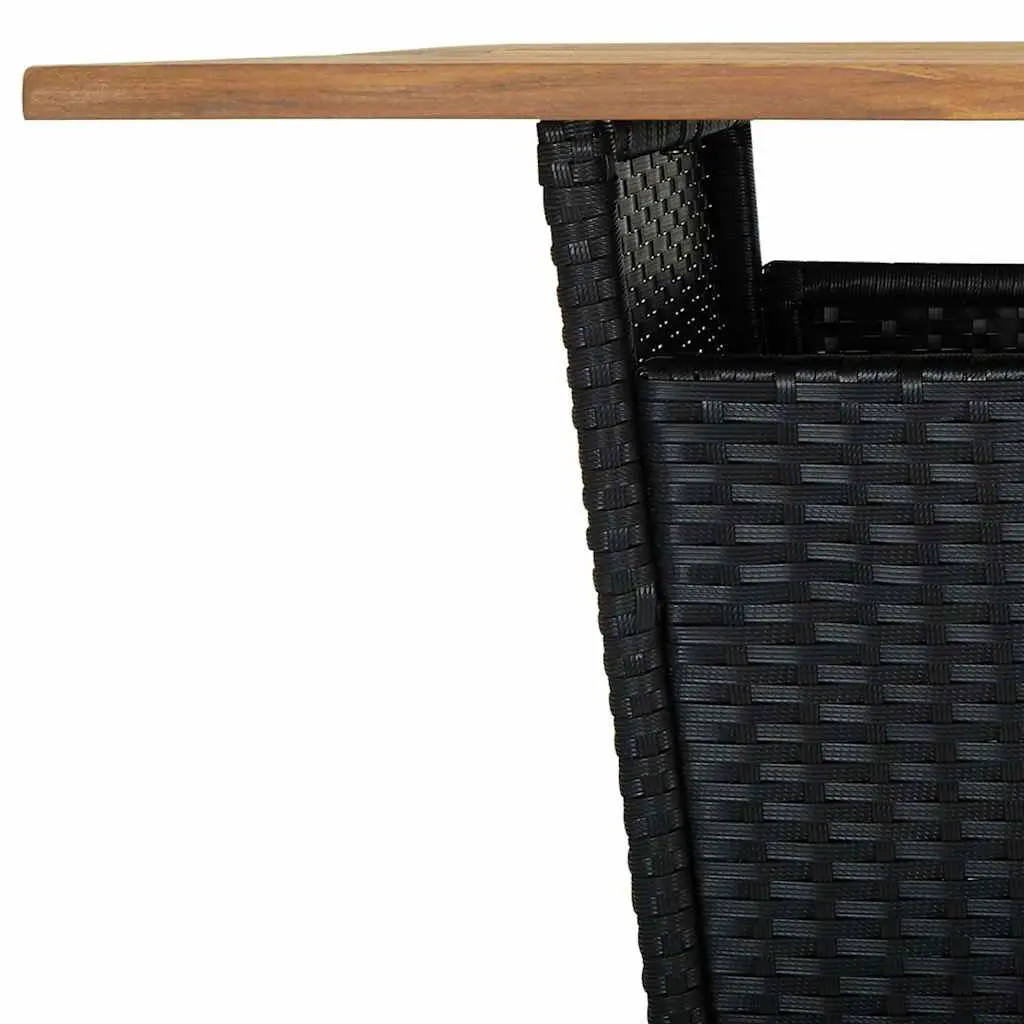 5 Piece Outdoor Bar Set with Durable Poly Rattan Stools