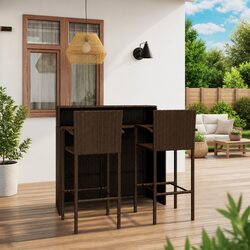 Durable 3 Piece Garden Bar Set for Outdoor Spaces
