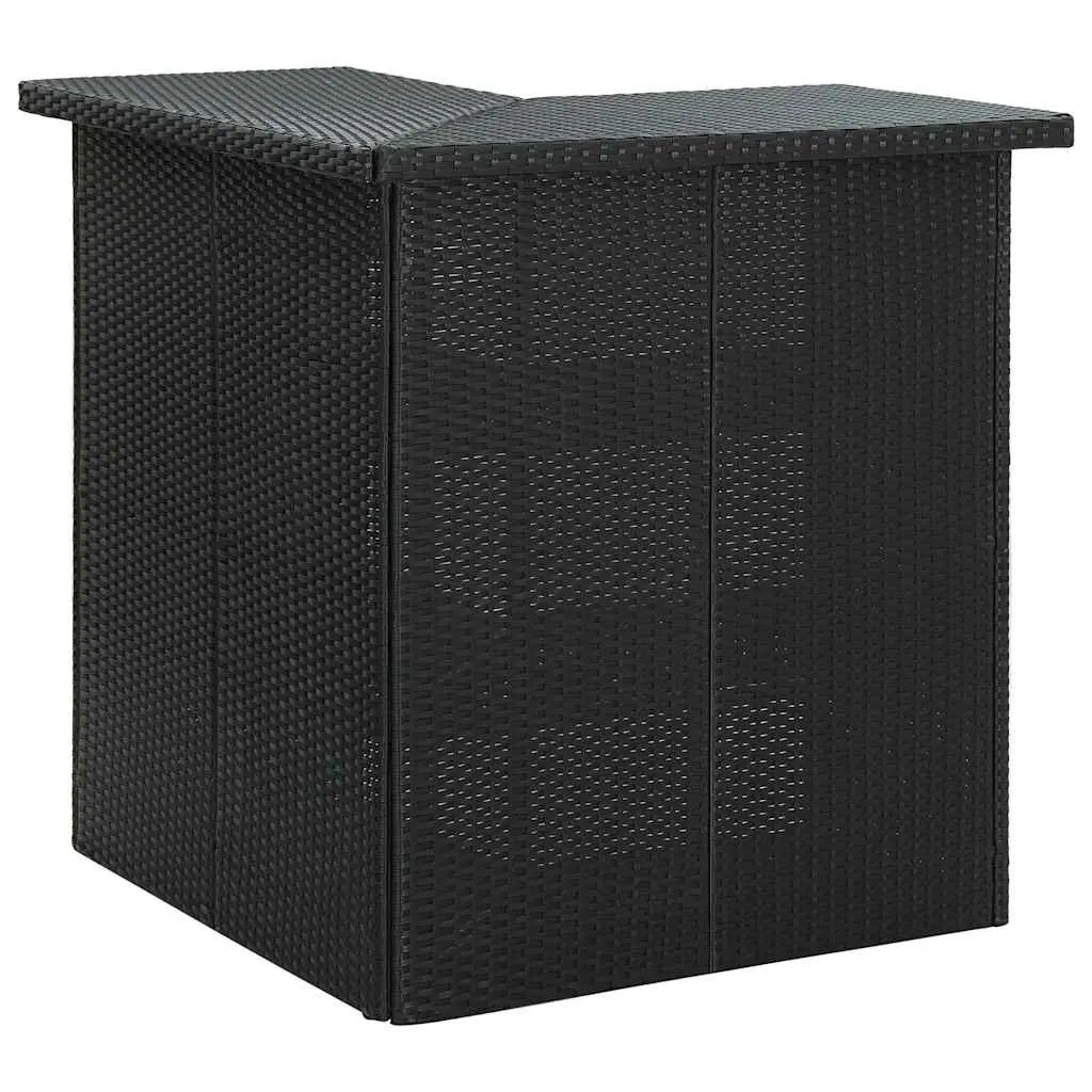 Garden Bar Set PE Rattan 8 Piece Outdoor Patio Furniture Black