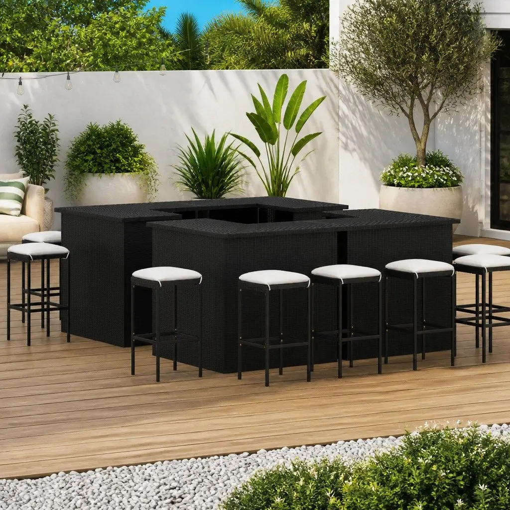 16-Piece Garden Bar Set with Cushions
