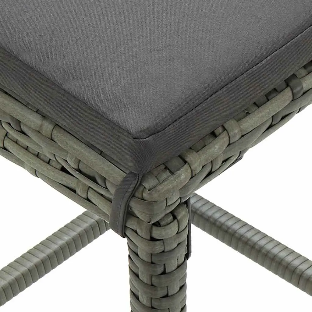 16 Piece Grey Outdoor Bar Set with Cushions