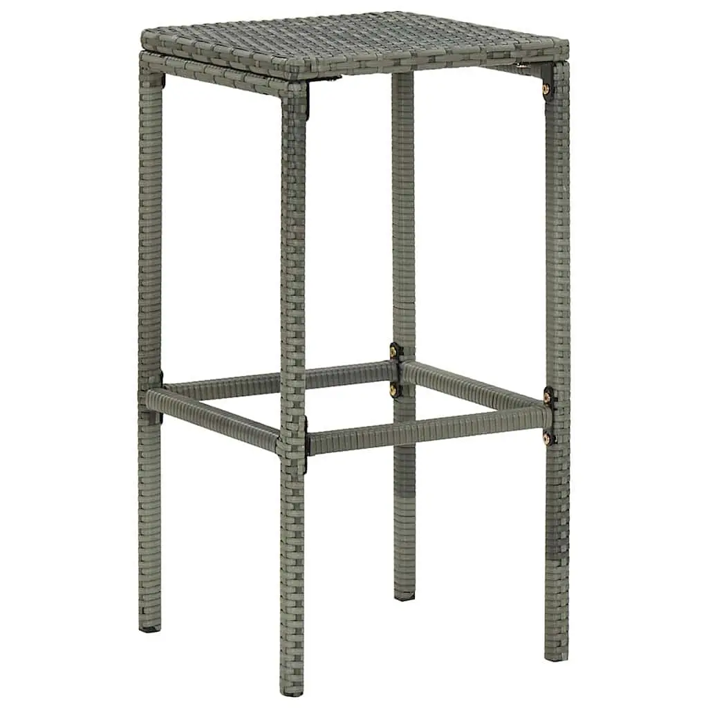 16 Piece Grey Outdoor Bar Set with Cushions