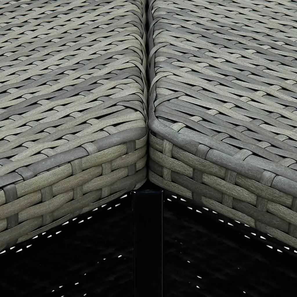 16 Piece Grey Outdoor Bar Set with Cushions