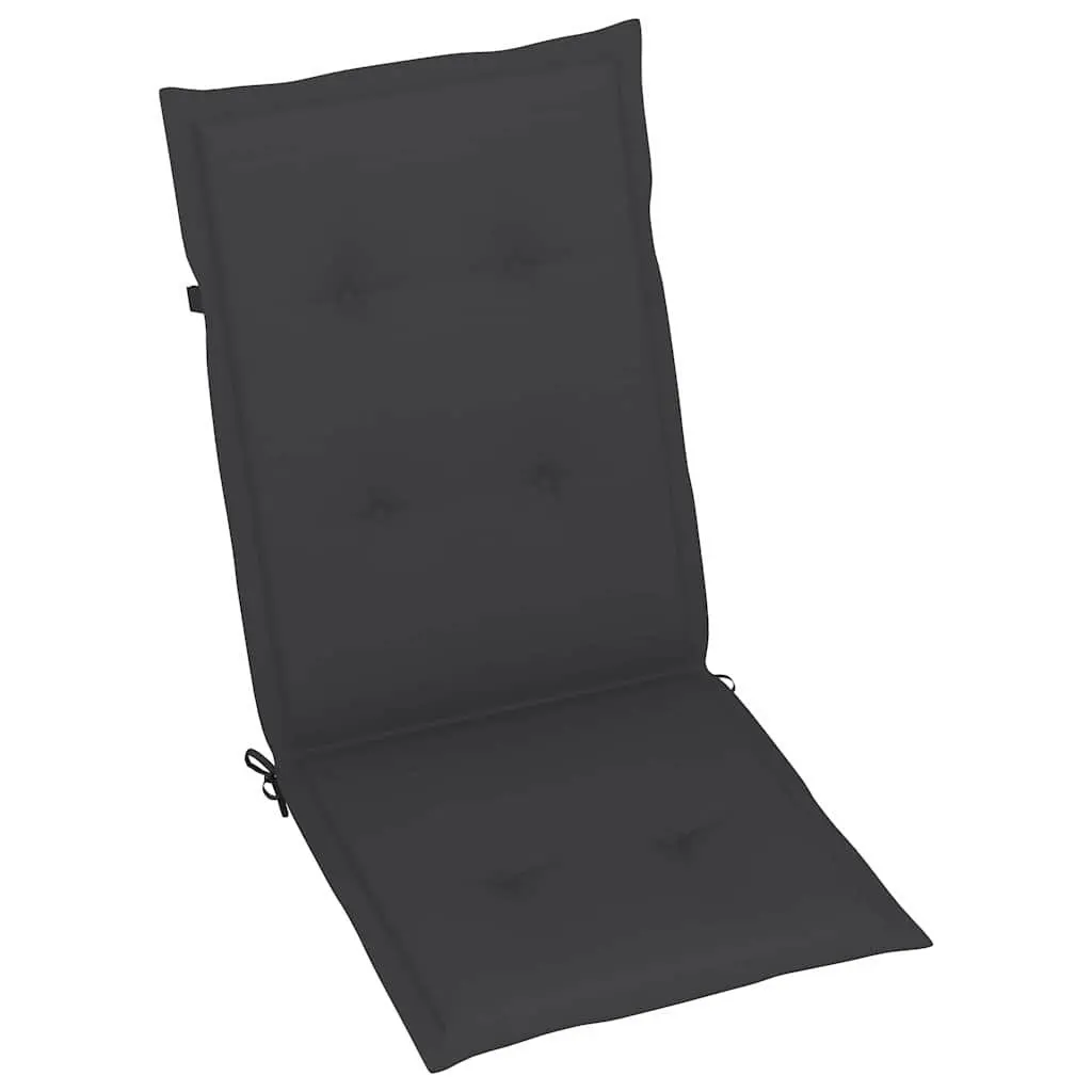 Outdoor Reclining Chairs Set Acacia Wood Grey Wash 6 Piece