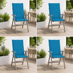 4-Piece Outdoor Reclining Chairs Set with Cushions
