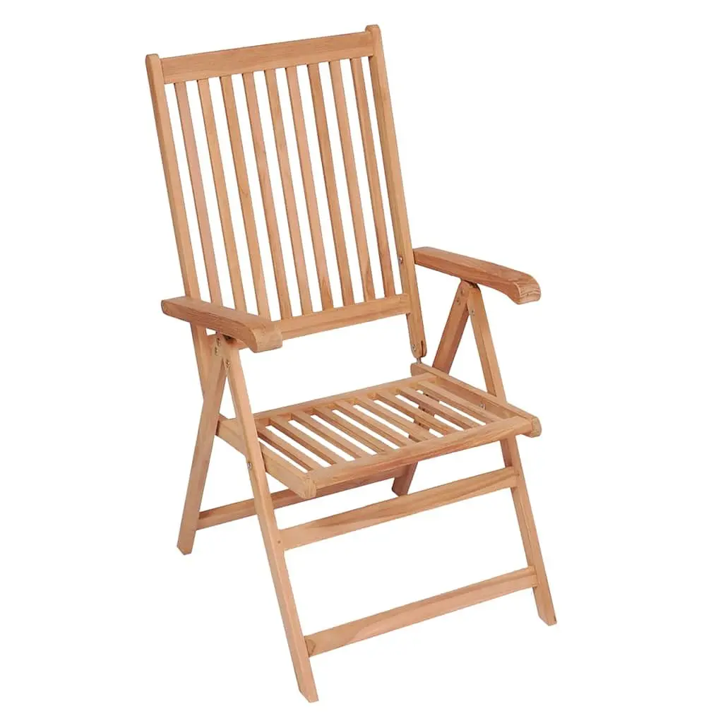 6-Piece Outdoor Wooden Reclining Garden Chair Set