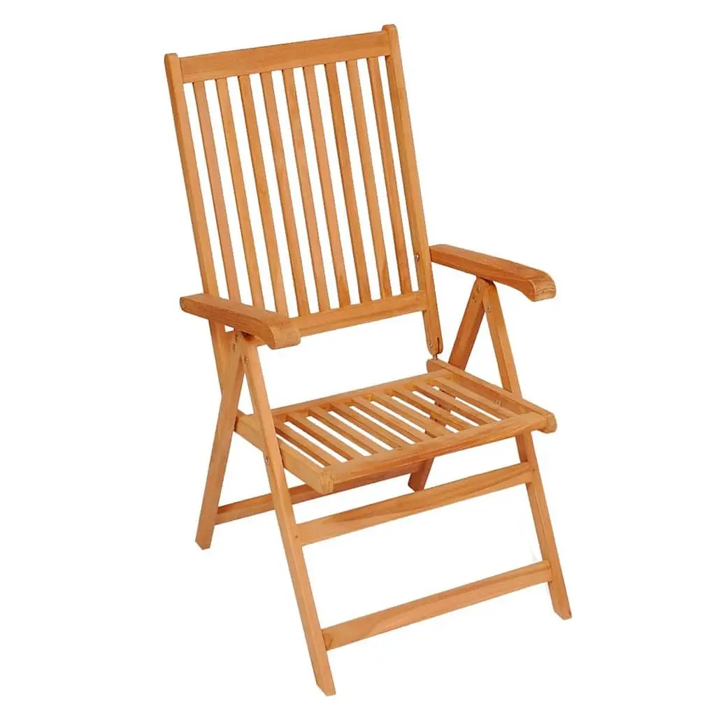 Set of 4 Teak Wood Outdoor Garden Chairs with Cushions