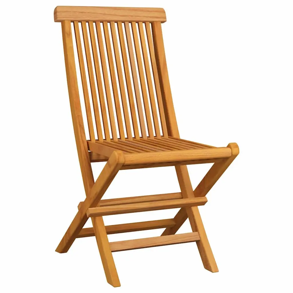 Set of 6 Folding Teak Garden Chairs with Cushions