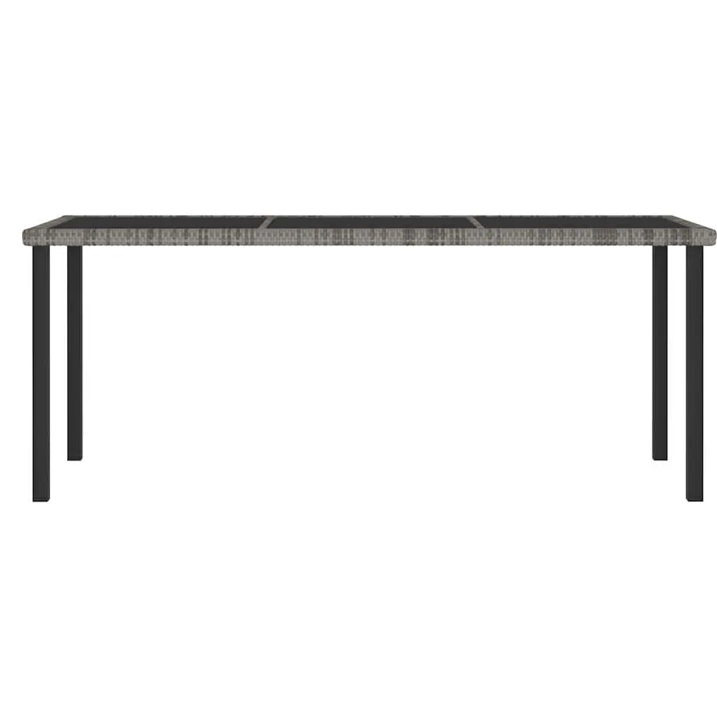 9 Piece Garden Dining Set Poly Rattan Grey Outdoor Patio Furniture Table Chairs