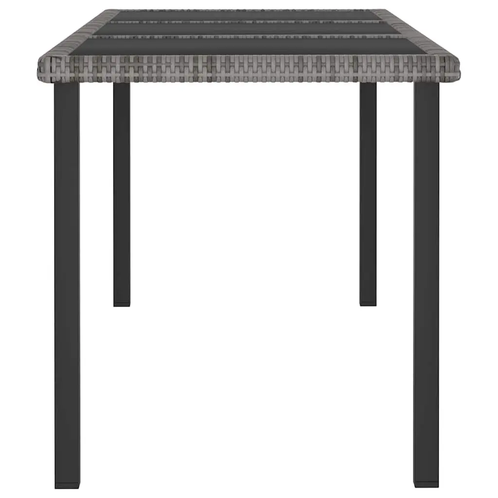 9 Piece Garden Dining Set Poly Rattan Grey Outdoor Patio Furniture Table Chairs