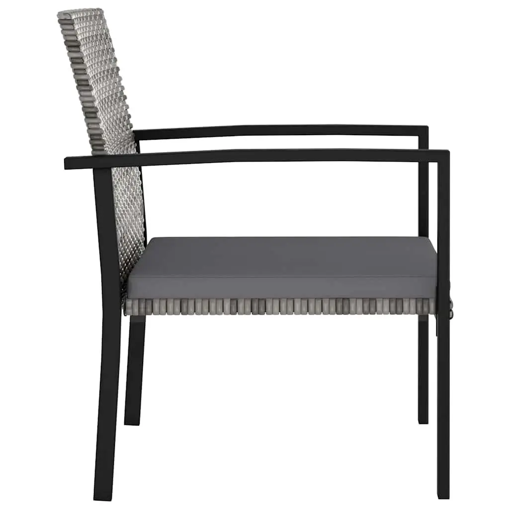 9 Piece Garden Dining Set Poly Rattan Grey Outdoor Patio Furniture Table Chairs