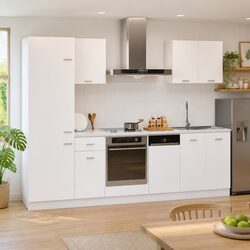 Elegant 7 Piece White Kitchen Cabinet Set for Storage