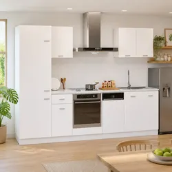 Elegant 7 Piece White Kitchen Cabinet Set for Storage