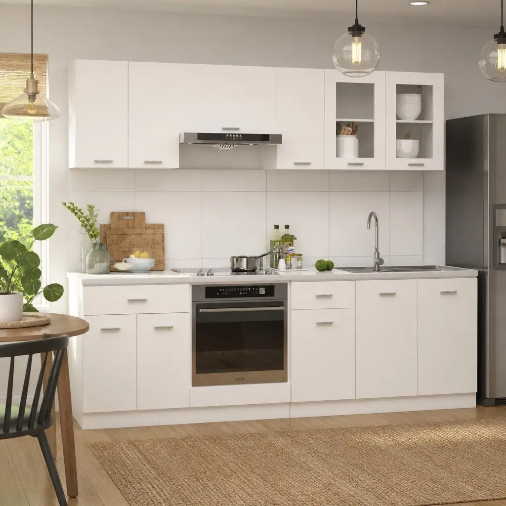 8-Piece Kitchen Cabinet Set in White